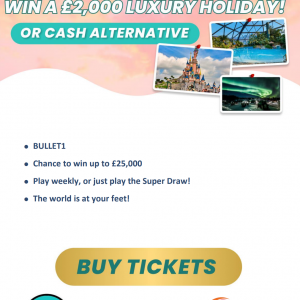 Latest Super Drawer – Win a £2,000 Luxury Holiday Graphic